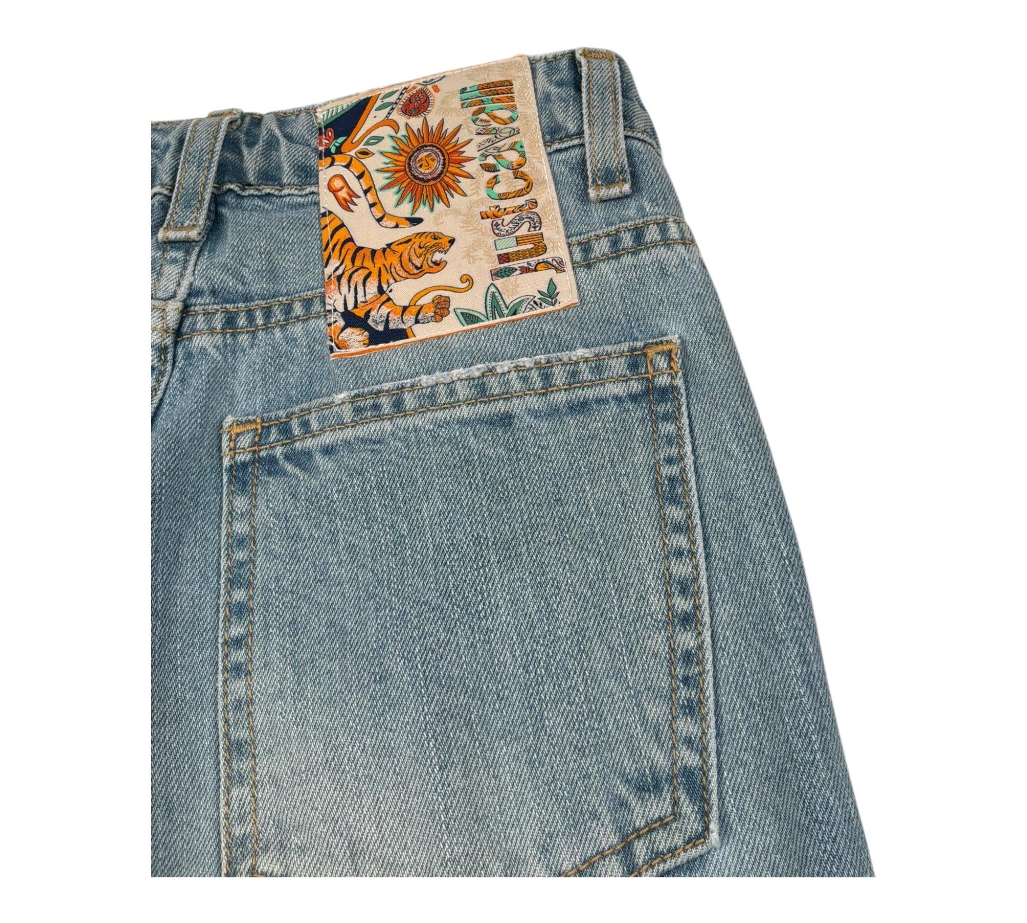 Just Cavalli Jeans Tinta Unita con Girovita Regolabile per Bambino JBP26078JE AZZURRO JUST CAVALLI 