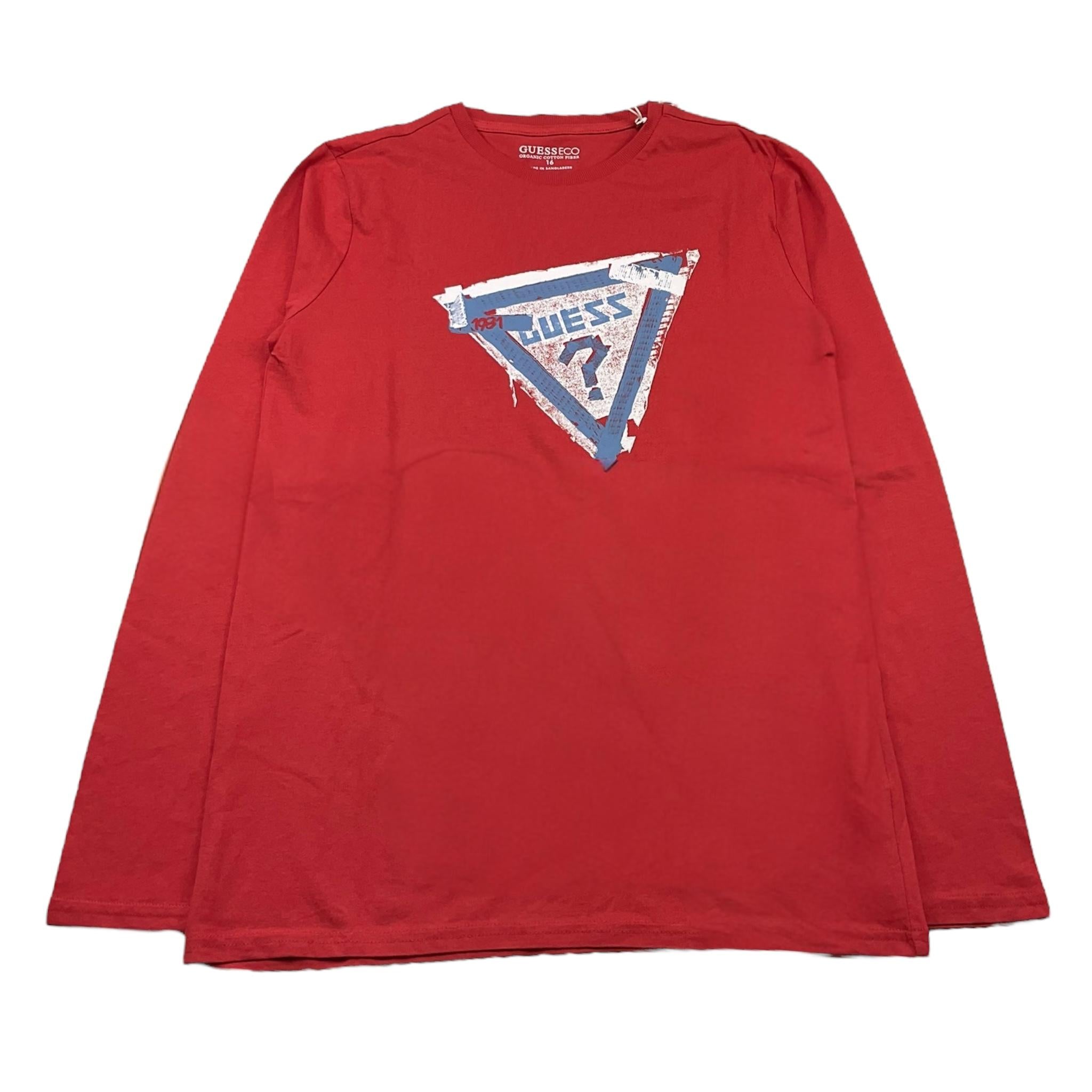 GUESS shirt girocollo tinta unita con stampa Rosso per Bambino L2YI03K8HM0 ROSSO GUESS 
