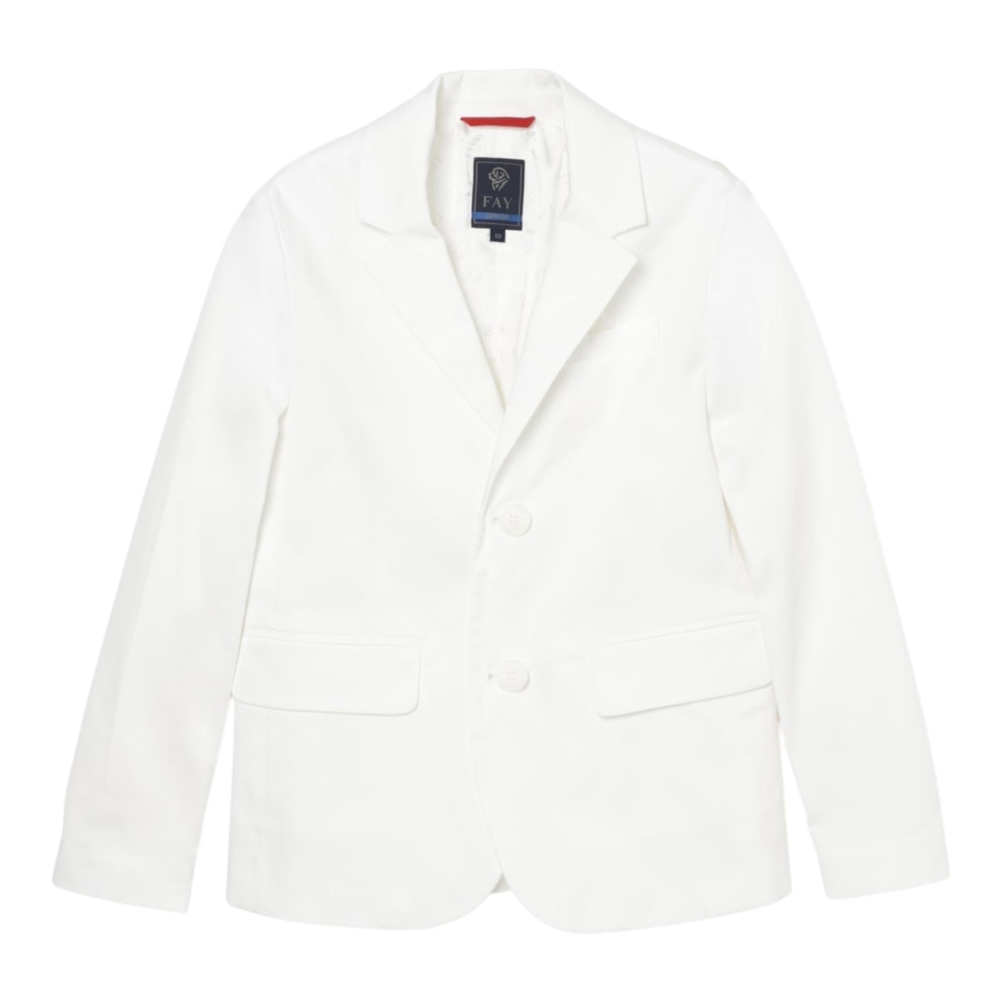 Fay Giacca Tinta Unita per Bambino FW2P84 BIANCO FAY 