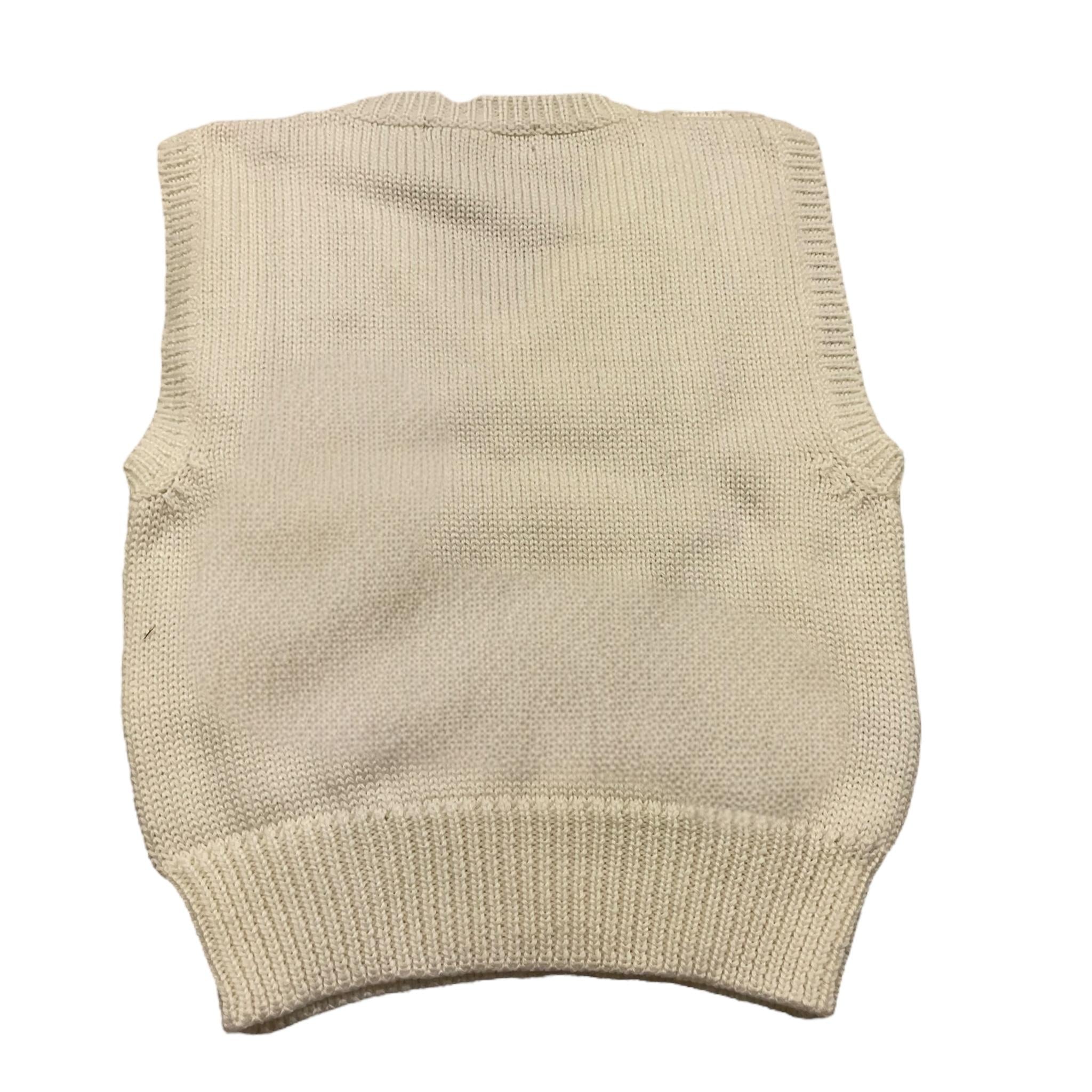 LA STUPENDERIA gilet tinta unita in maglia Panna per Bambina WJGL42 PANNA LA STUPENDERIA 