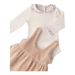 MINI BANDA completo 2pz salopette-body bicolore Bianco/beige per Neonata 3A792X BIANCO/BEIGE MINI BANDA 