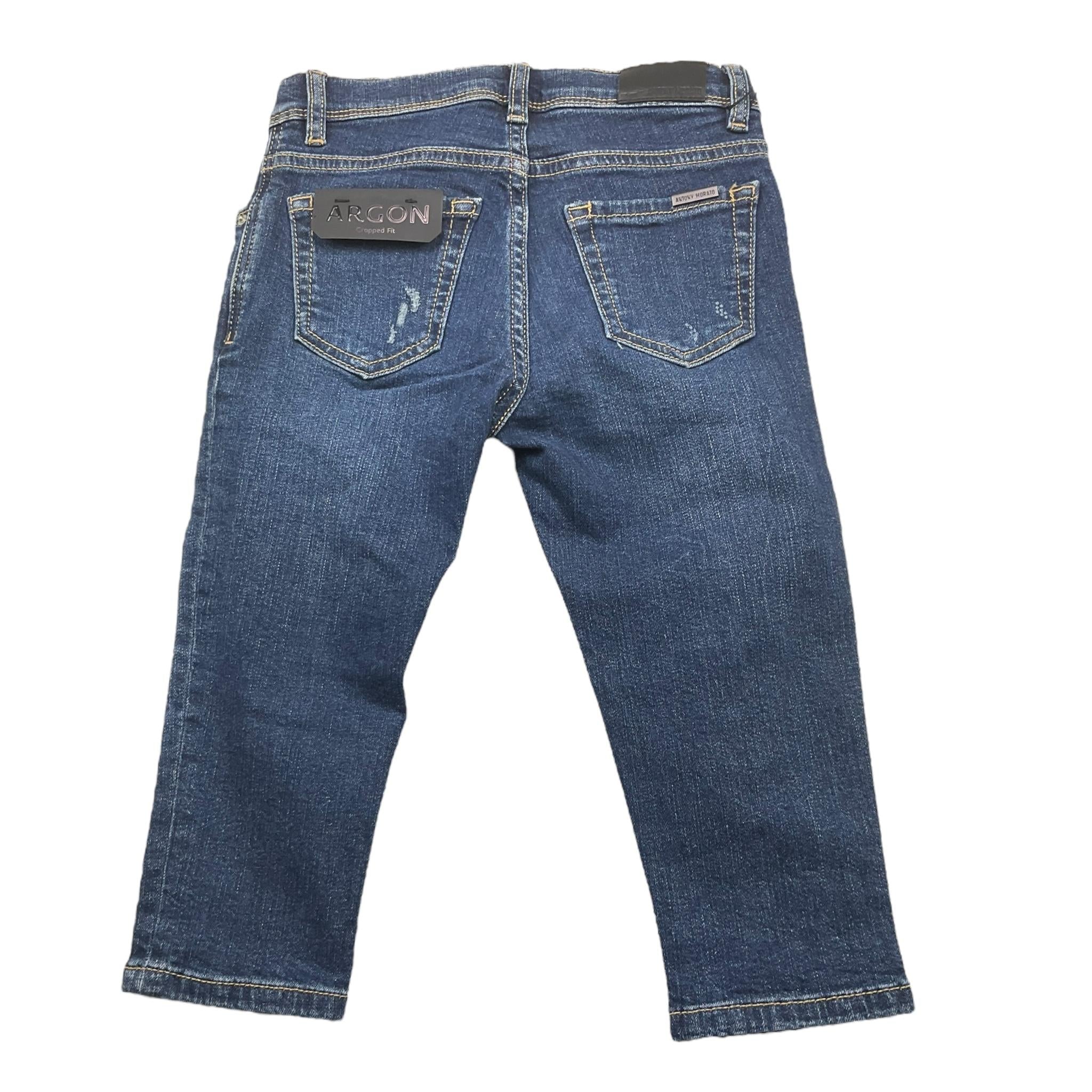 ANTONY MORATO jeans tinta unita con strappi Blu per Bambino MKDT00066 BLU ANTONY MORATO 