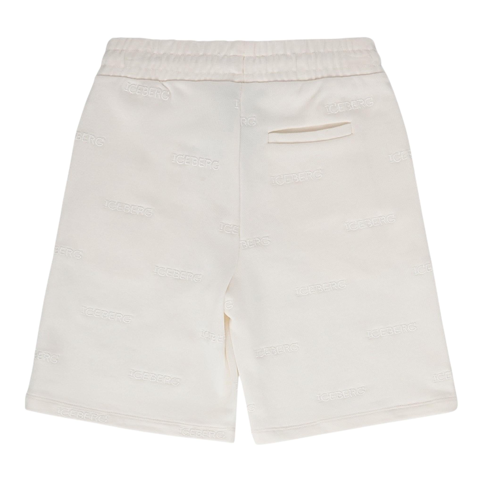 Iceberg Bermuda Tinta Unita Logato per Bambino BFICE5109J PANNA ICEBERG 