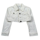 Lu Lu By Miss Grant Giubbino In Denim tinta unita Bianco per Bambina LL2604 BIANCO LU LU BY MISS GRANT 