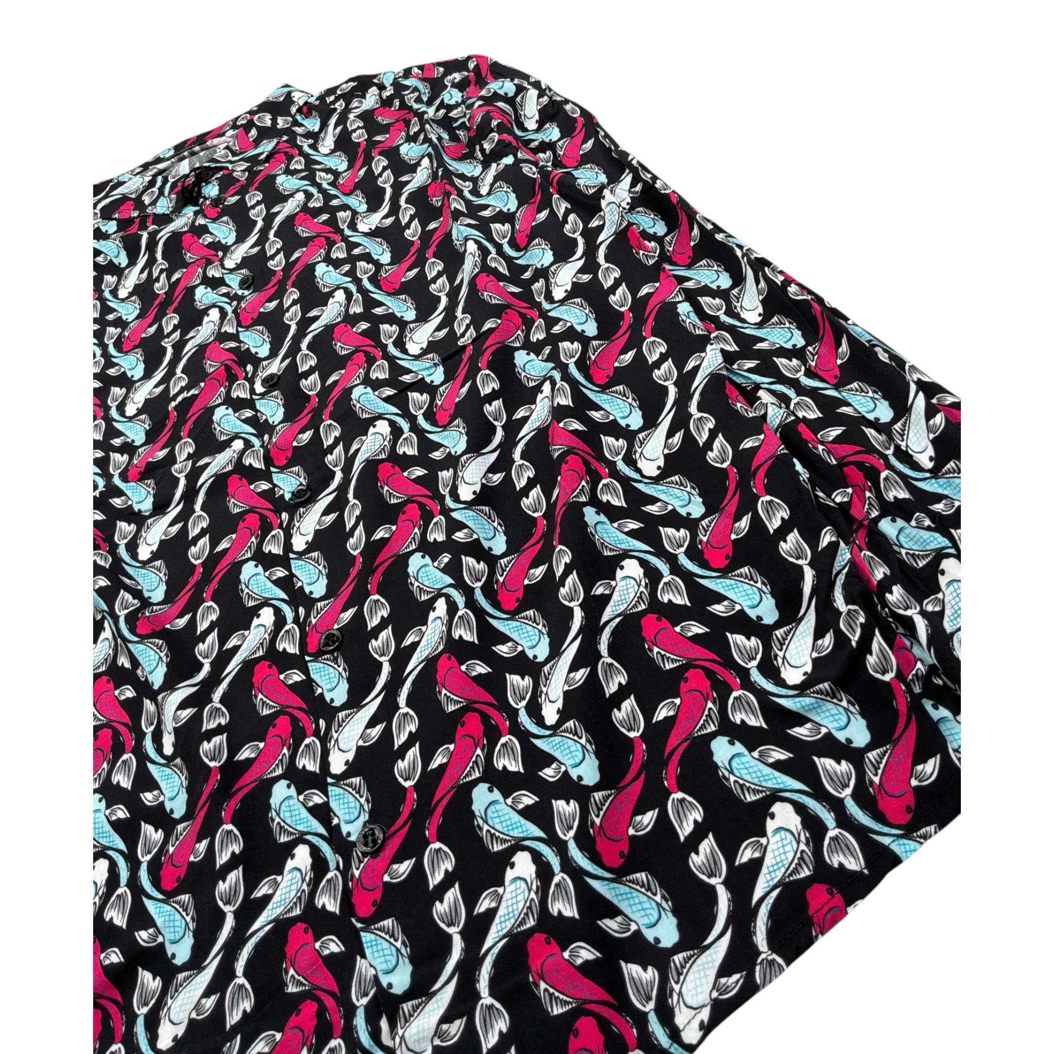 Daniele Alessandrini Camicia tinta unita con Stampa Nero per Bambino 1235C00061 NERO DANIELE ALESSANDRINI 