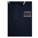 Tommy Hilfiger Polo Mezza Manica con Ricamo Logo Blu per Bambino KB0KB09524X BLU TOMMY HILFIGER 