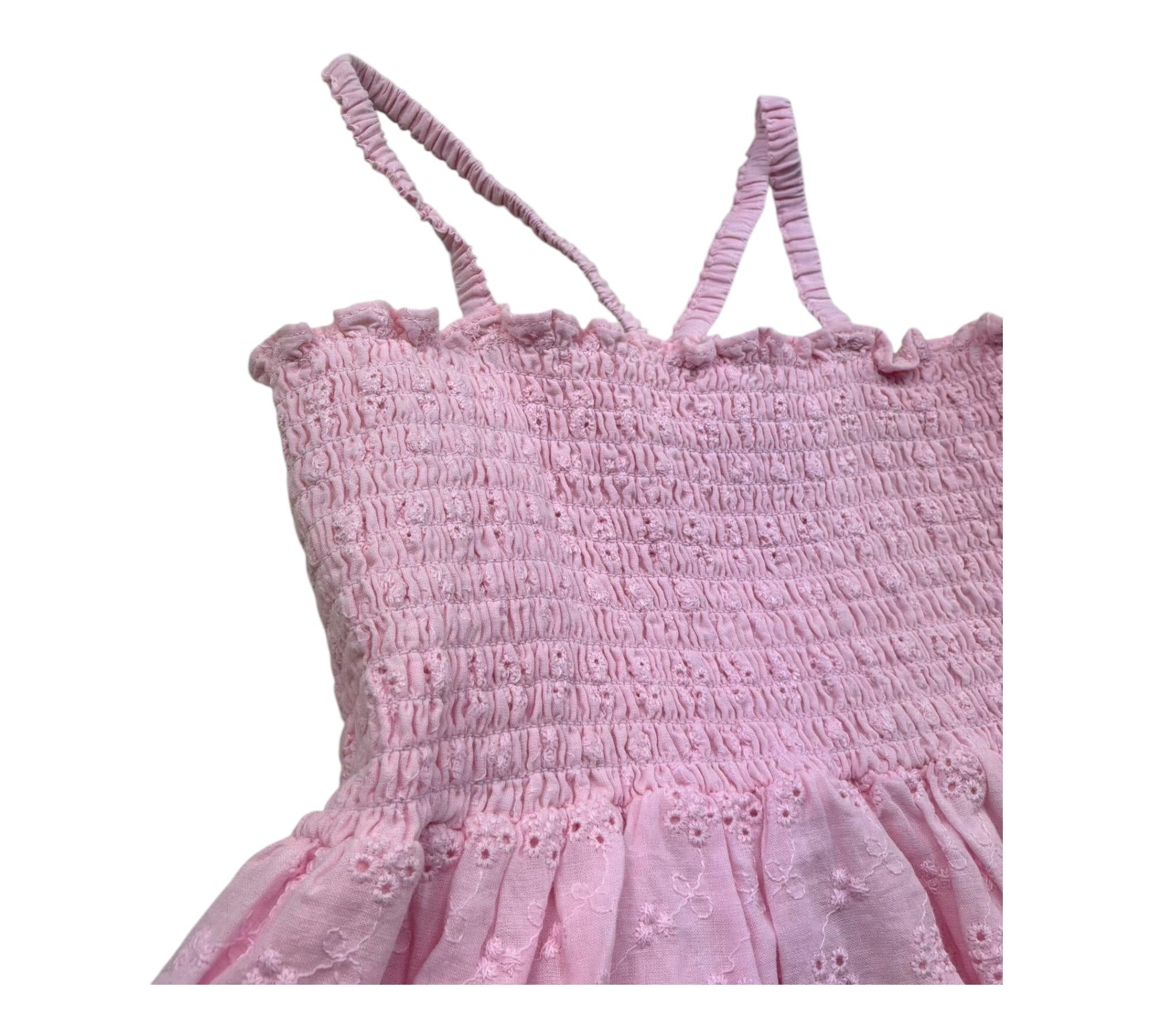 Saint Barth Camicia Bretelline Tinta Unita In Pizzo Sangallo per Bambina IRMINE ROSA SAINT BARTH 