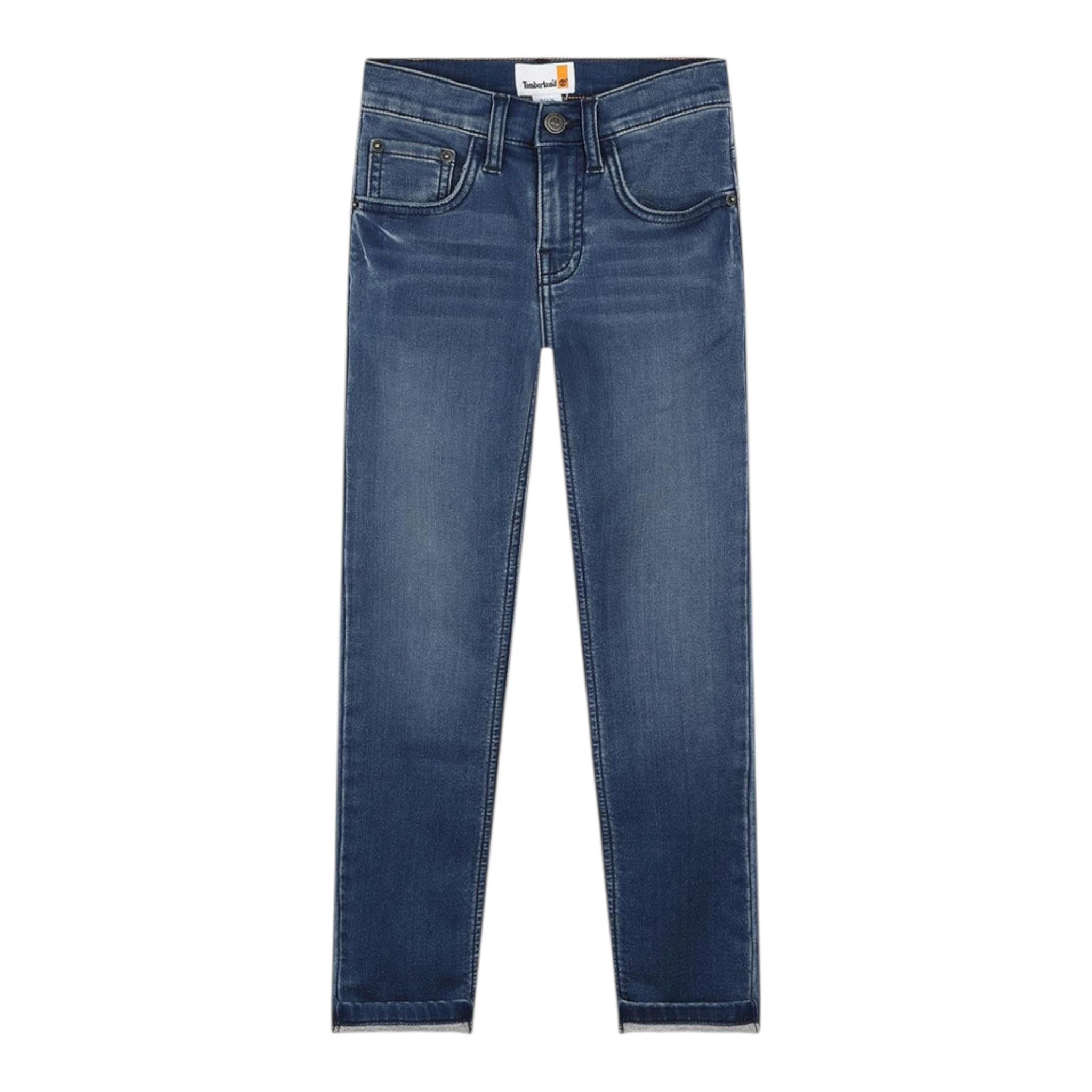 Timberland Jeans Tinta Unita con 5 Tasche per Bambino T60479X BLU TIMBERLAND 