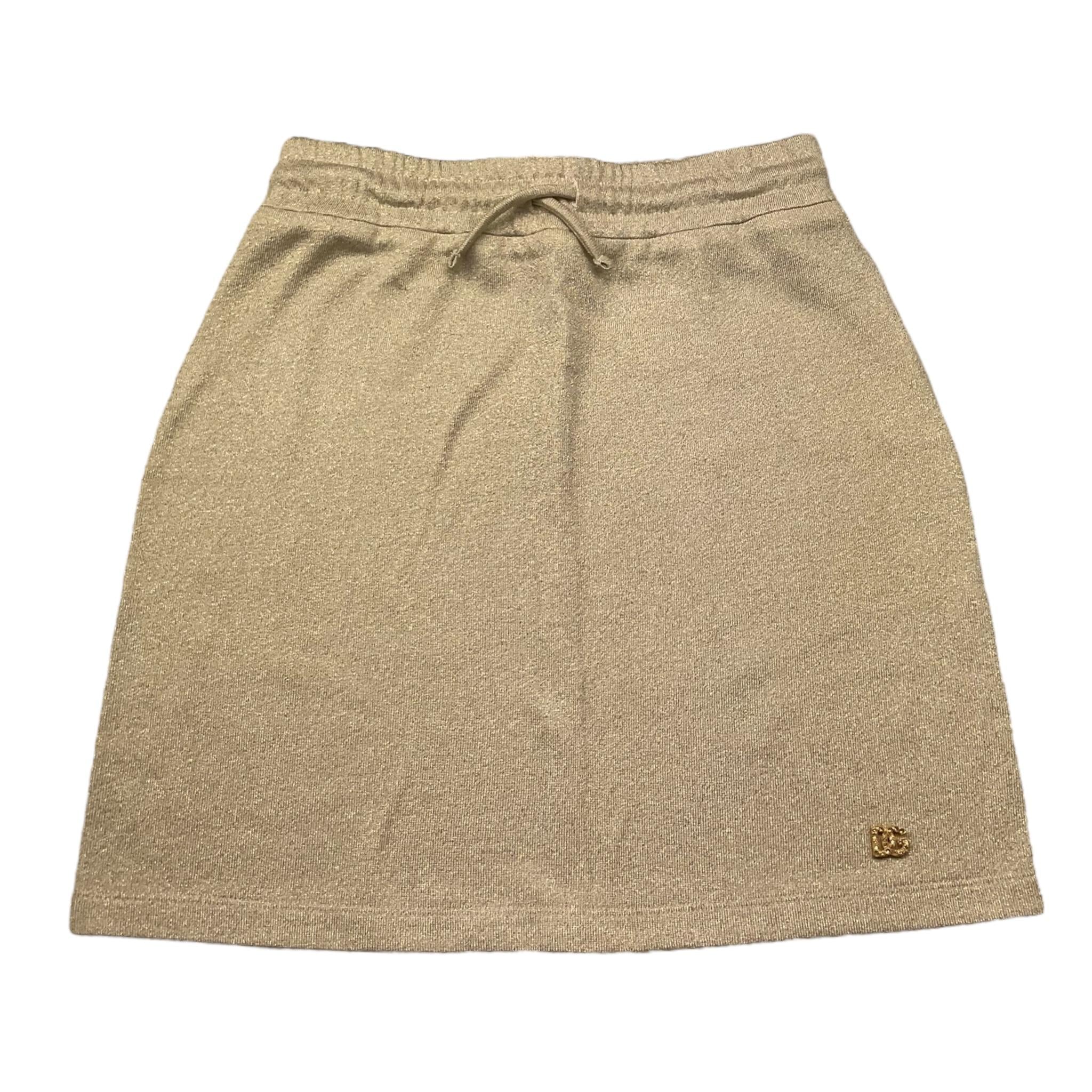 Dolce & Gabbana Gonna Tinta Unita Brillantinata per Bambina L5JIA2 ORO DOLCE & GABBANA 