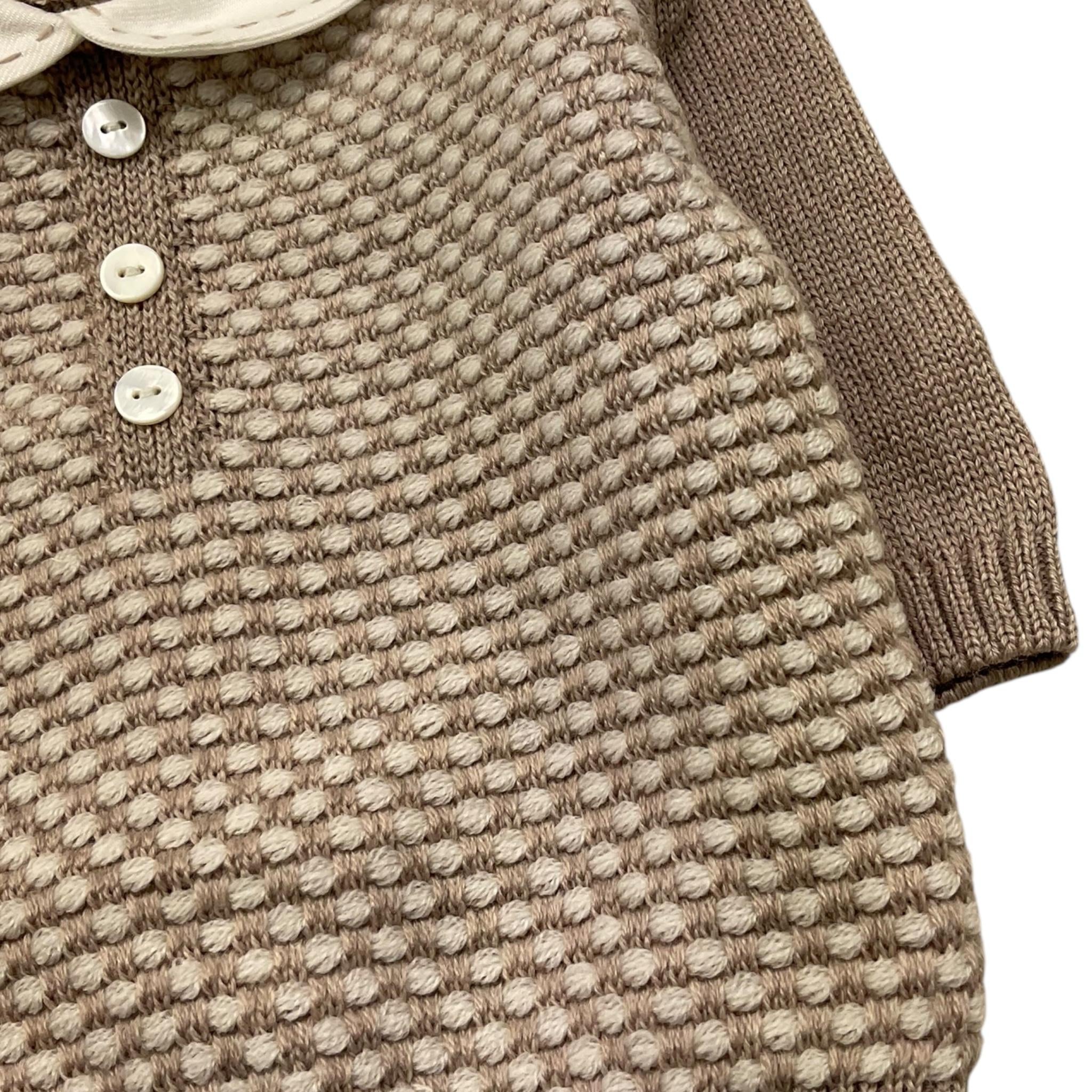 MARLU' completo 2pz maglia-pantalone tinta unita  Beige per Neonato IF5050 BEIGE MARLU' 