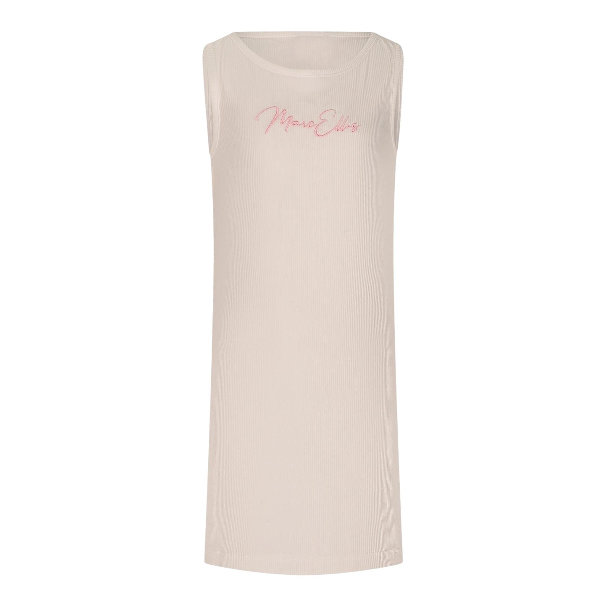 Marc Ellis Abito tinta unita A Costine con Stampa Panna per Bambina JMJDR01168X PANNA MARC ELLIS 