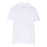 Balmain T-Shirt Girocollo Tinta Unita Con Stampa In Contrasto Bianco Per Bambino