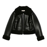 TWINSET montone tinta unita con pelliccia  Nero per Bambina 242GJ2230 NERO TWINSET 