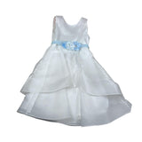 Isabel Abito Cerimonia Tinta Unita Giromanica per Bambina 24C358S BIANCO ISABEL 