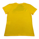 t-shirt tinta unita con logo HZK024 GIALLO MOSCHINO 