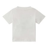 Stella Mccartney T-Shirt Girocollo Tinta Unita Con Stampe In Contrasto Bianco Per Neonato