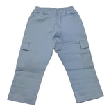 M+E' Pantalone Tinta Unita con Elastico In Vita Celeste per Bambino