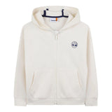 Timberland Felpa con Zip E Cappuccio Tinta Unita con Stampa Logo per Bambino T60451 PANNA TIMBERLAND 
