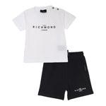 John Richmond Completo 2 Pezzi T-Shirt-Bermuda Bicolore per Neonato RIP25018CF BIANCO/NERO JOHN RICHMOND 