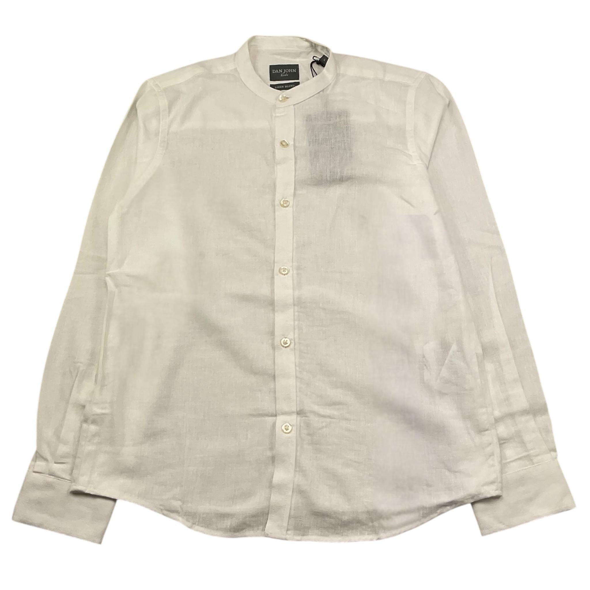 Dan John Camicia Manica Lunga Tinta Unita Collo Coreano per Bambino CMD5110J BIANCO DAN JOHN 