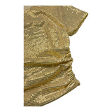 Lu Lu By Miss Grant T-Shirt Tinta Unita con Paillettes per Bambina LL3455 ORO LU LU BY MISS GRANT 