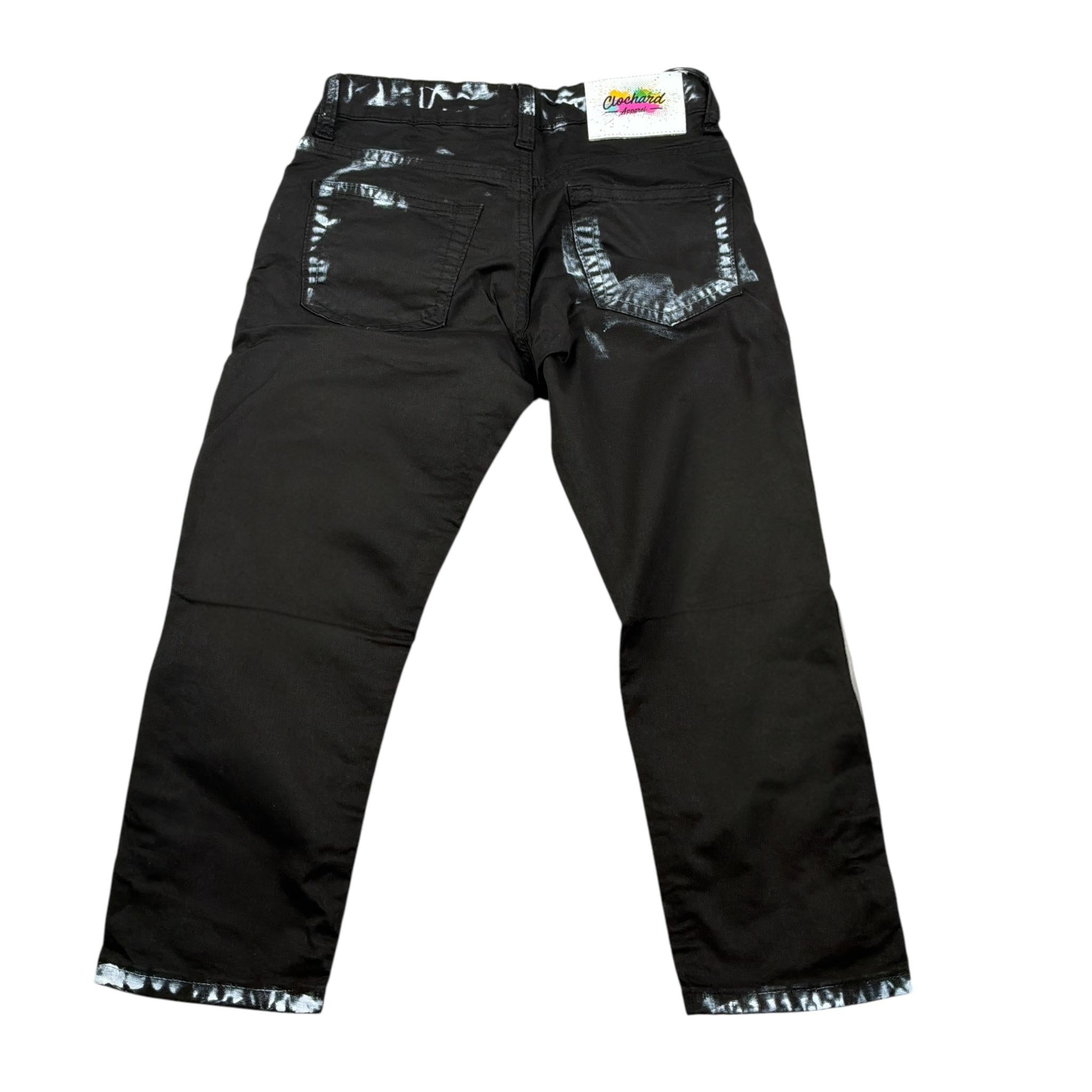 Clochard Jeans tinta unita con Girovita Regolabile Nero per Bambino 002 NERO CLOCHARD 