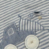 Lalalu' Pagliaccetto Tinta Unita con Fantasia A Righe per Neonato PAL3P BIANCO LALALU' 