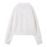 Michael Kors Felpa con Zip Tinta Uita con Ricami Bianco per Bambina R30412 BIANCO MICHAEL KORS 