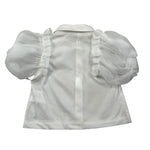 Miss Grant Camicia Mezza Manica Tinta Unita per Bambina MG1238J BIANCO MISS GRANT 