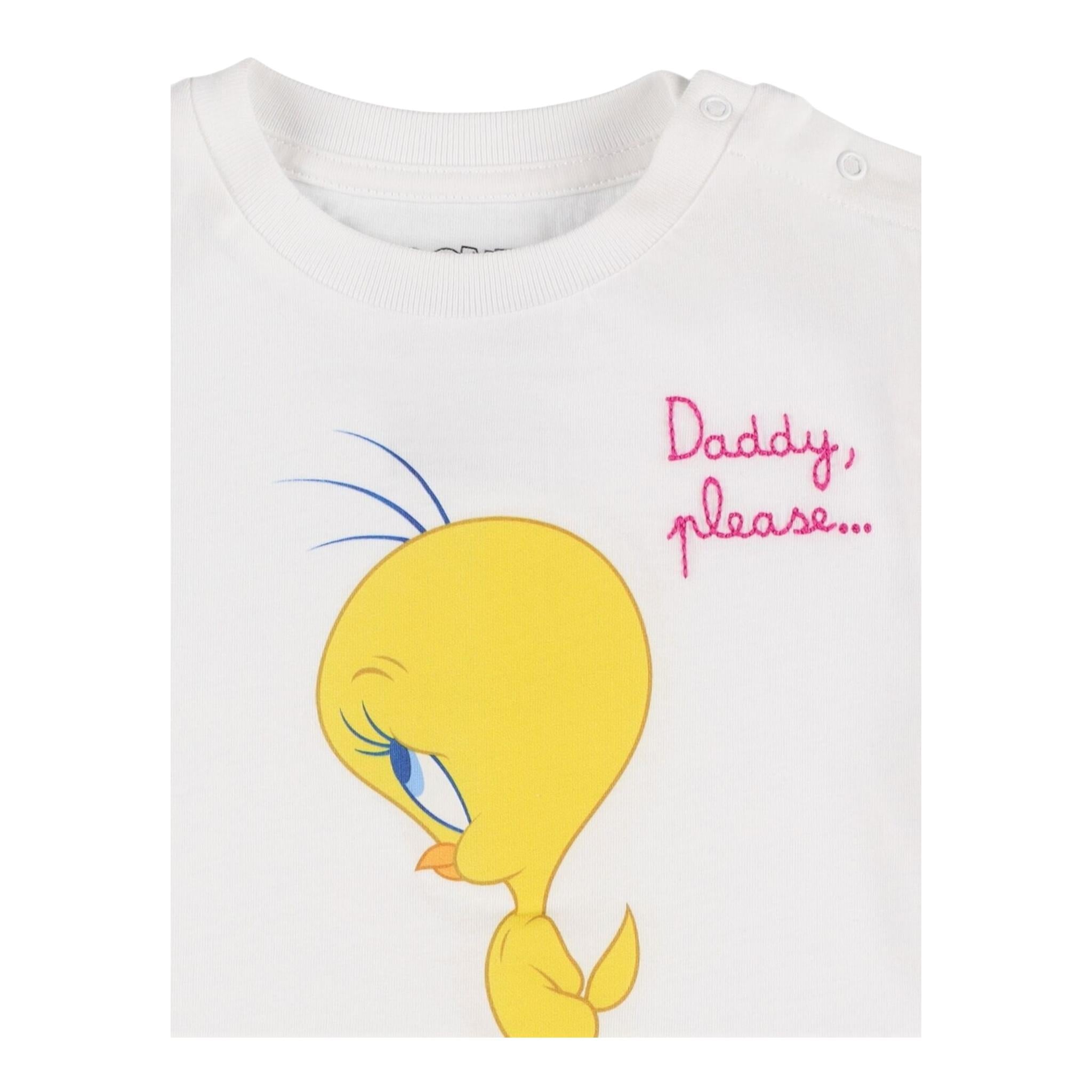 Saint Barth T-Shirt Girocollo Tinta Unita con Stampa per Bambina ELLY0010349 BIANCO SAINT BARTH 