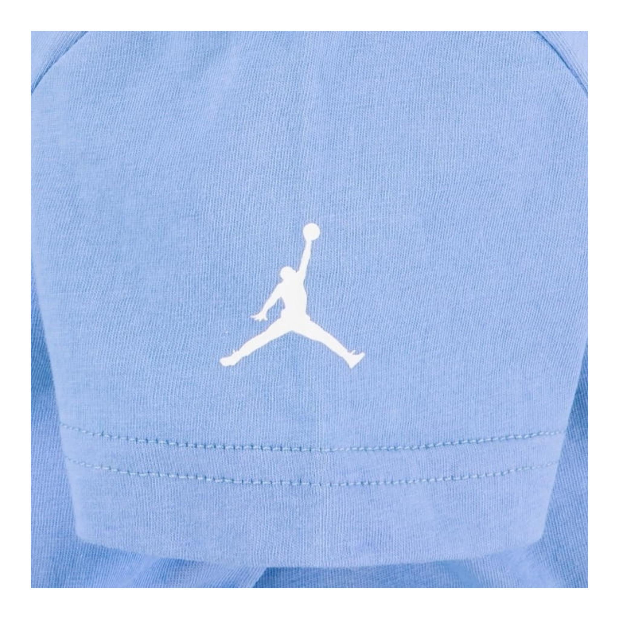 Jordan Completo Tinta Unita 2 Pezzi T-Shirts-Bermuda per Neonato 65D969 AZZURRO JORDAN 