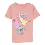 Stella Mccartney T-Shirt Girocollo Tinta Unita con Stampa per Bambina TW8A31 ROSA STELLA McCARTNEY 