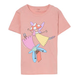 Stella Mccartney T-Shirt Girocollo Tinta Unita con Stampa per Bambina TW8A31 ROSA STELLA McCARTNEY 