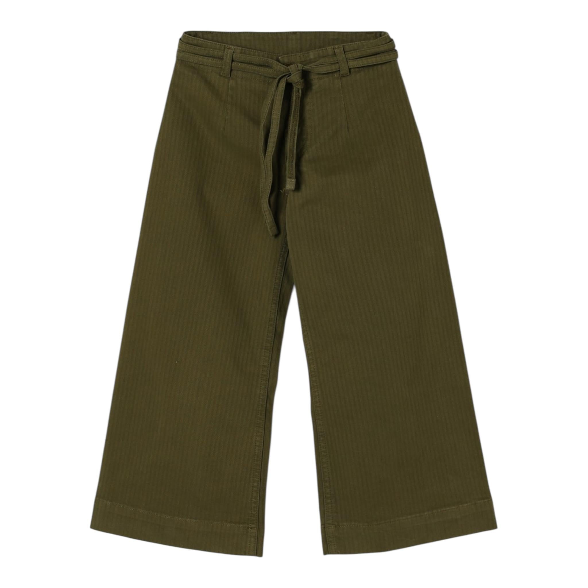 Etro Pantalone Tinta Unita con Cintura per Bambina GW6A10 VERDE ETRO 