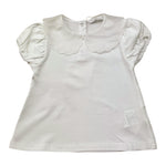 U+È T-Shirt Tinta Unita con Colletto per Bambina UE1773 BIANCO U+è 