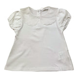 U+È T-Shirt Tinta Unita con Colletto per Bambina UE1773 BIANCO U+è 