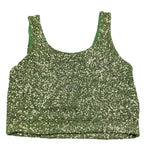 Janice Top Tinta Unita con Paillettes per Bambina JN747R VERDE JANICE 