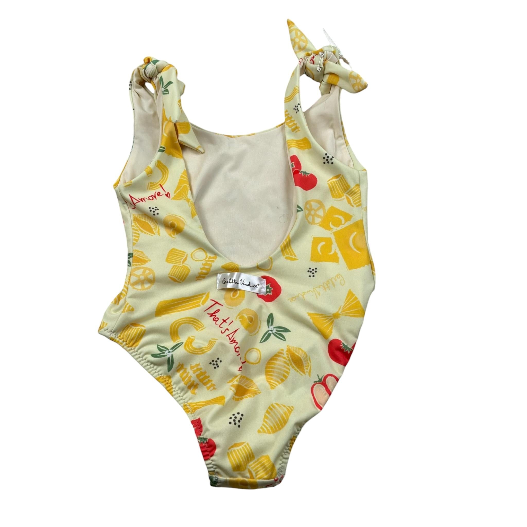 Carlotta Vindice Costume Intero tinta unita con Stampe con Bandana Giallo per Neonata TAC3N GIALLO CARLOTTA VINDICE 