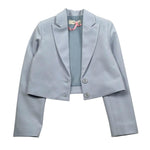 Vicolo Giacca Tinta Unita Crop per Bambina 3145JY00084 CELESTE VICOLO 