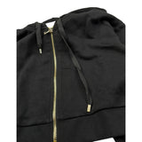 Lu Lu By Miss Grant Felpa tinta unita con Zip E Cappuccio Nero per Bambina LL3149 NERO LU LU BY MISS GRANT 