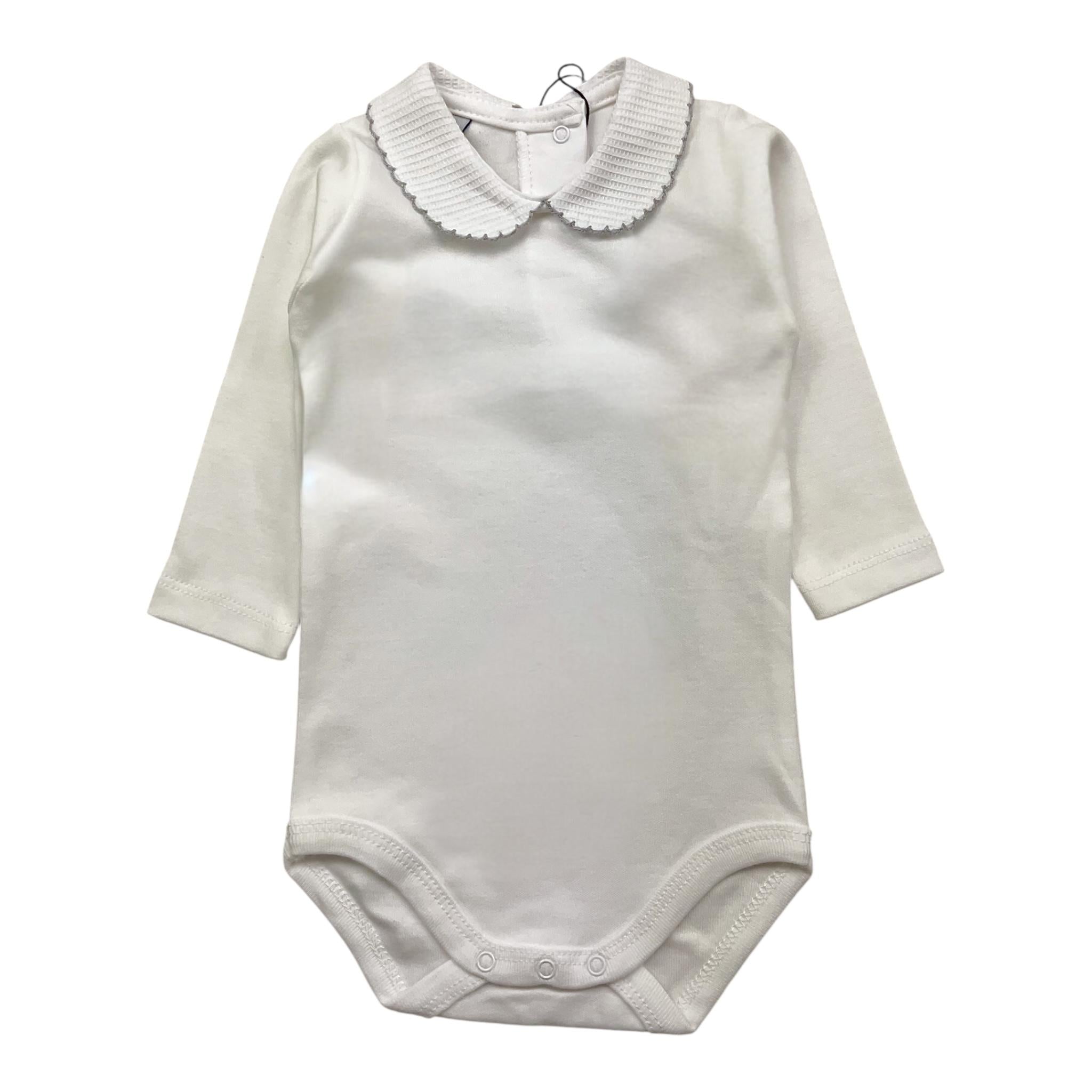 BABIDU body tinta unita con colletto Bianco per Neonata BDAZ BIANCO BABIDU 