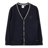 Boss Cardigan Tinta Unita con Scollo A V per Bambino J52005 BLU BOSS 