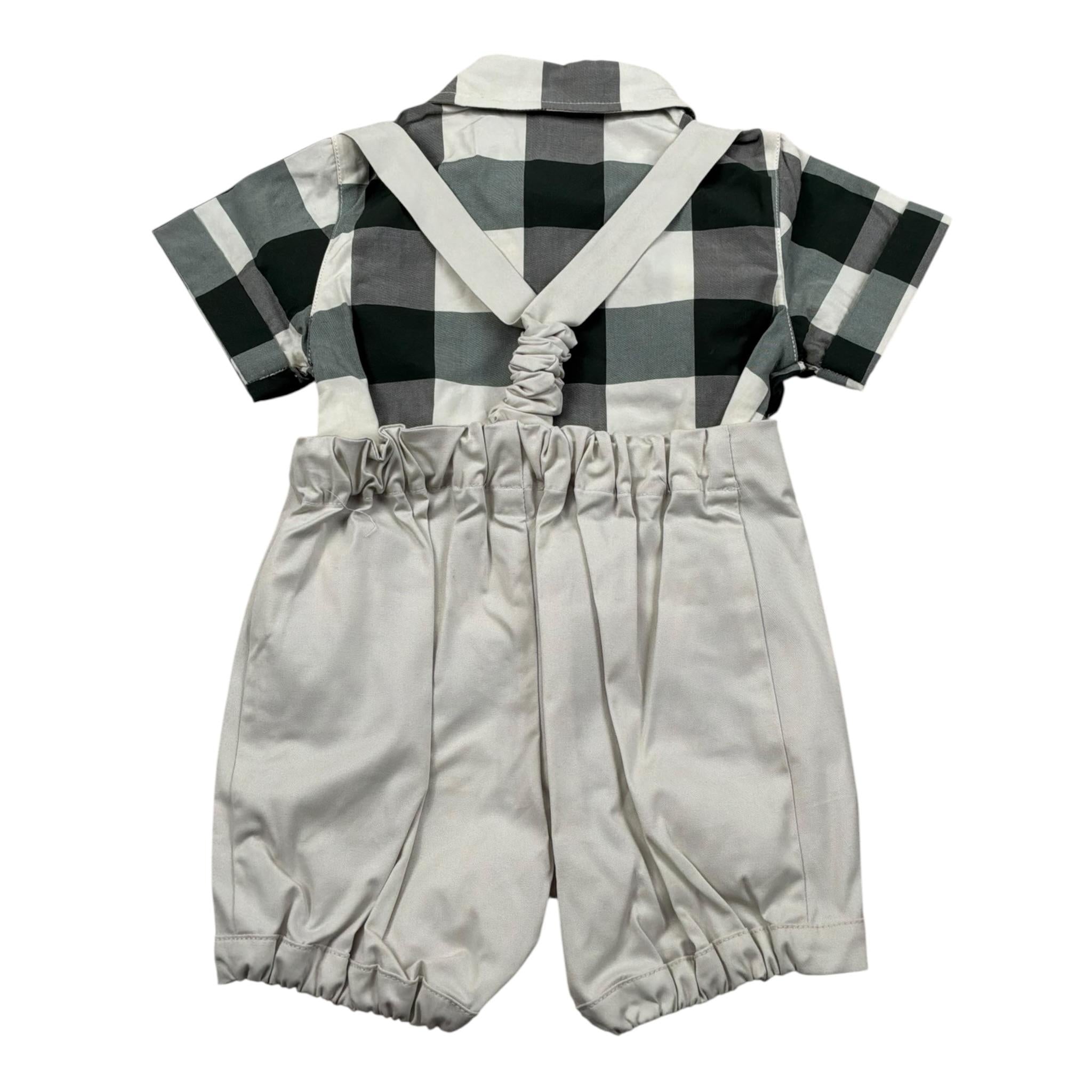 Le Coconne Completo 2 Pezzi Camicia-Salopette per Neonato LCN1097 BEIGE LE COCONNE 