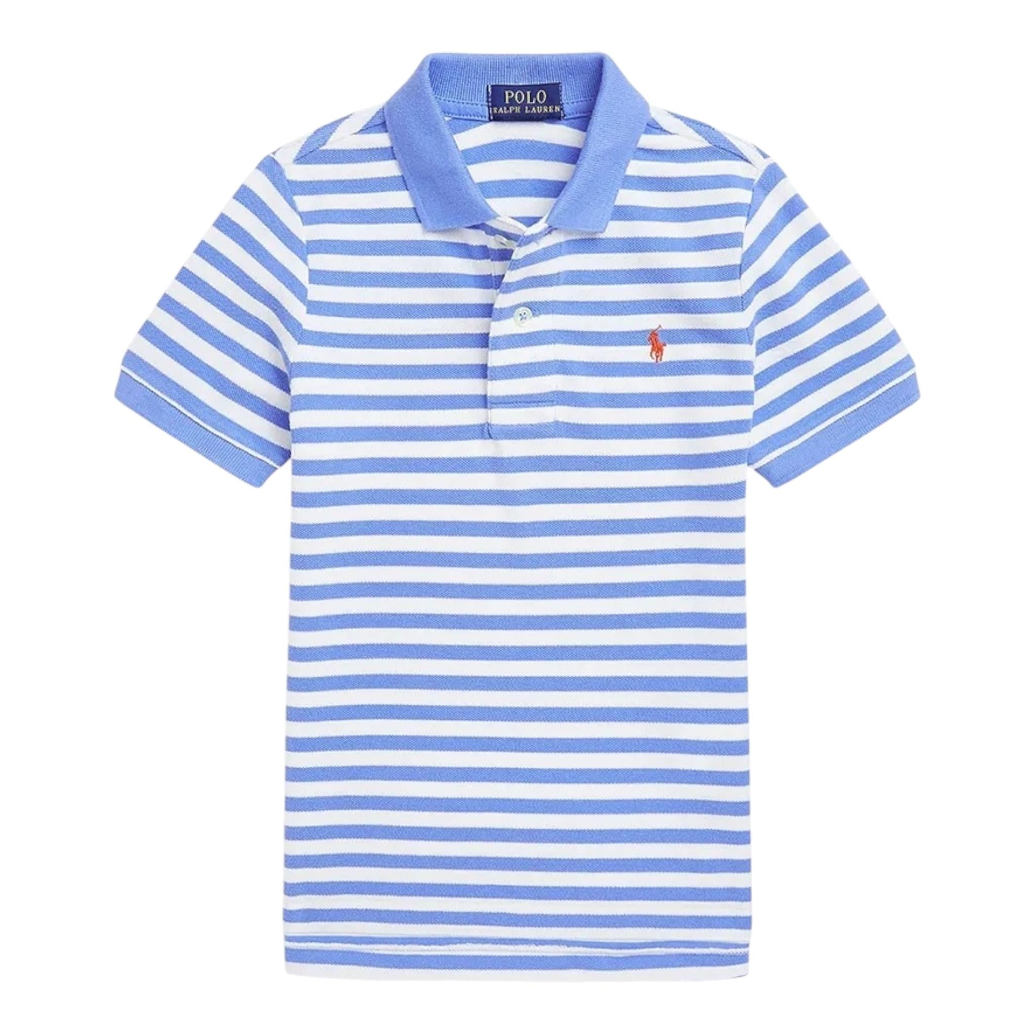 Ralph Lauren Polo Mezza Manica Bicolore Fantasia A Righe per Bambina 322964150001 BIANCO/AZZURRO RALPH LAUREN 