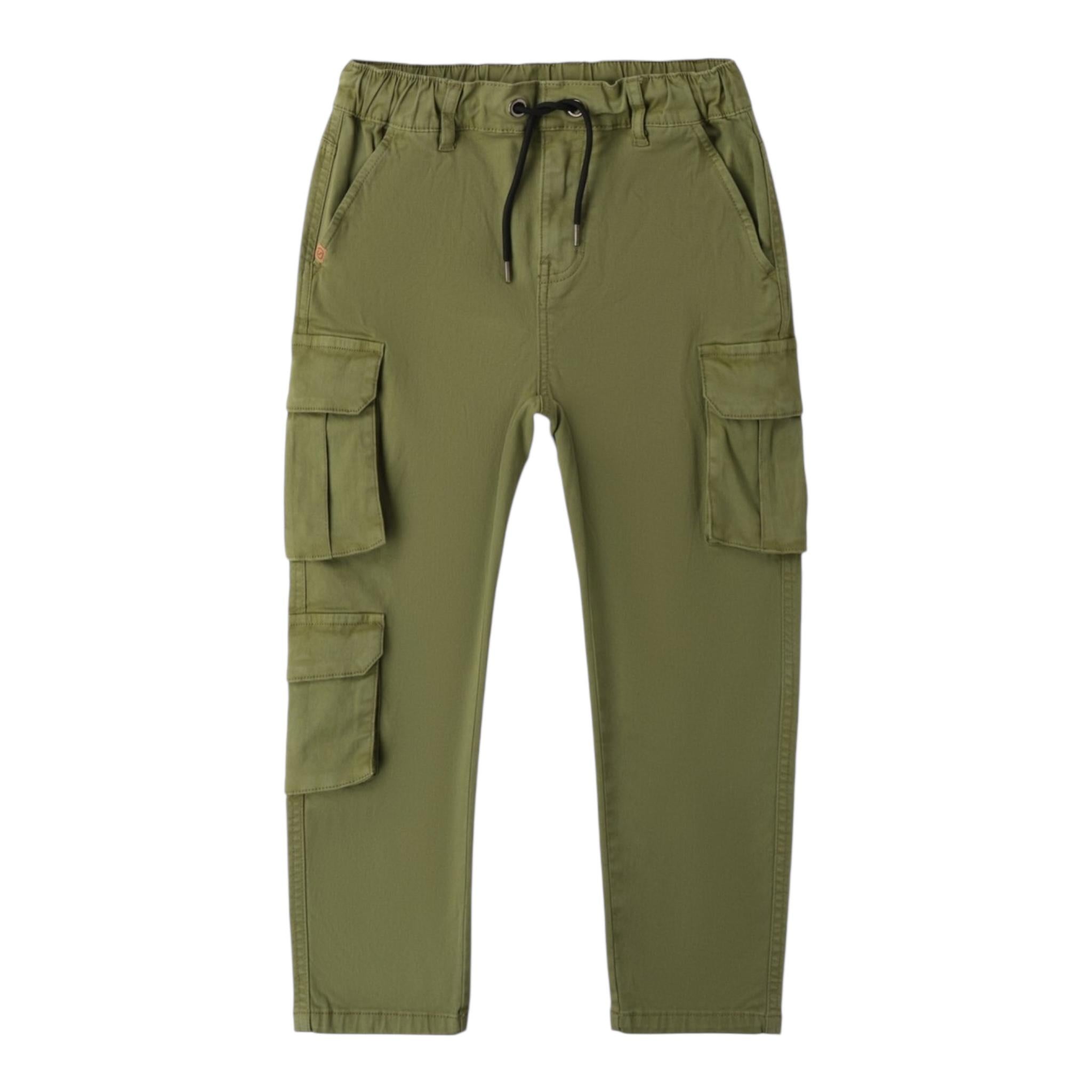 Sarabanda Pantalone Tinta Unita con Elastico In Vita per Bambino 0B632 VERDE SARABANDA 