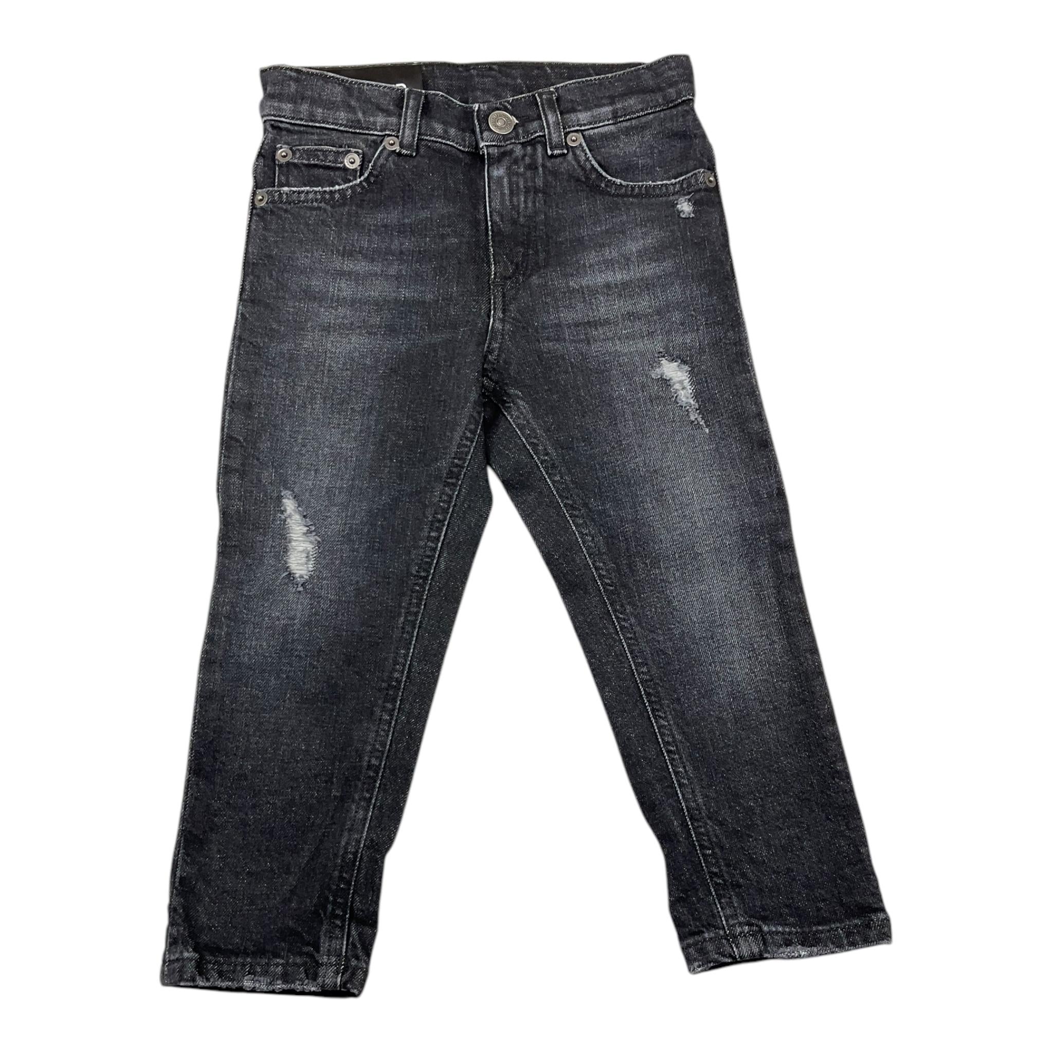 DONDUP jeans tinta unita cn strappi Nero per Bambino DMPA100 NERO DONDUP 