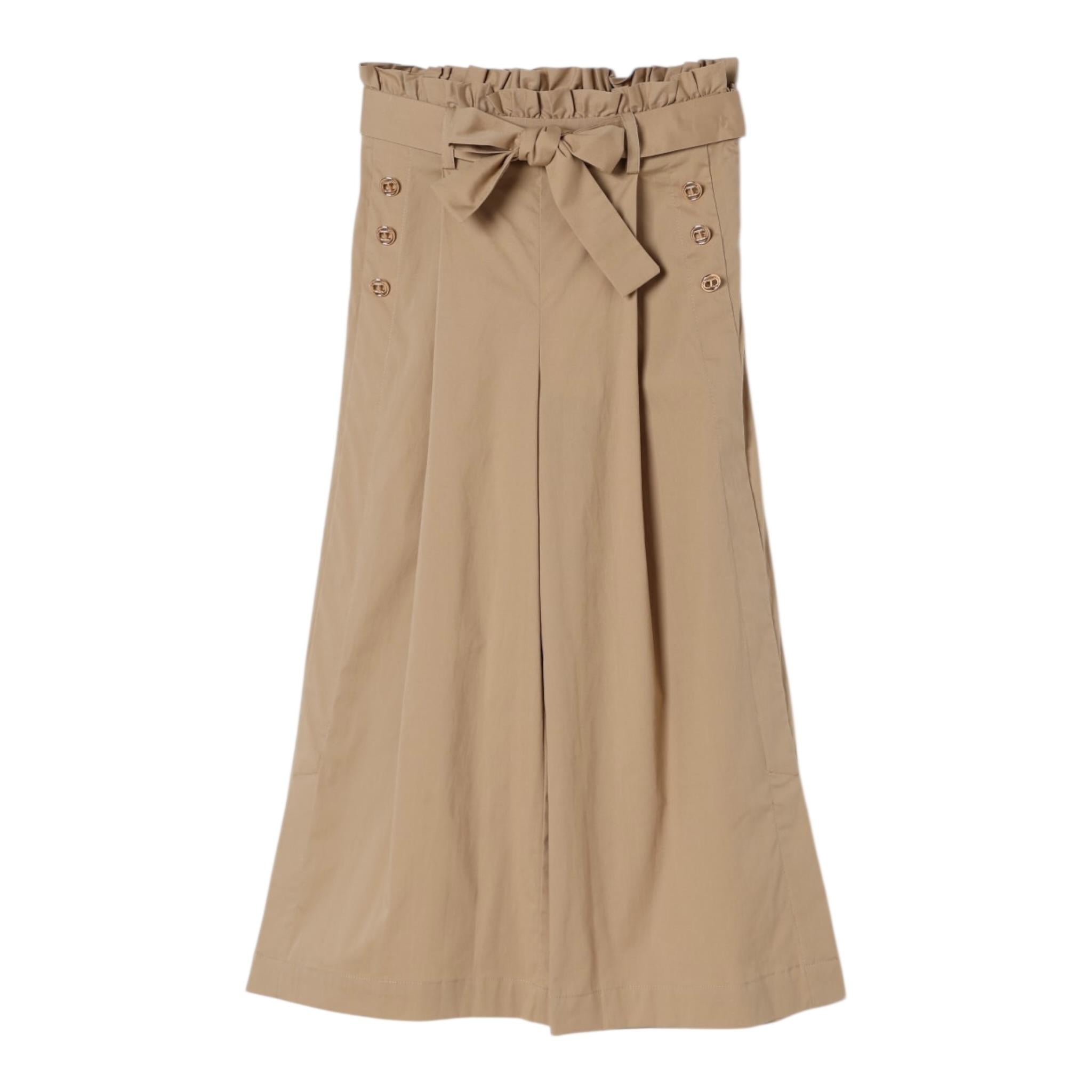 Twinset Pantalone Modello A Palazzo Tinta Unita per Bambina 251GJ2425 BEIGE TWINSET 