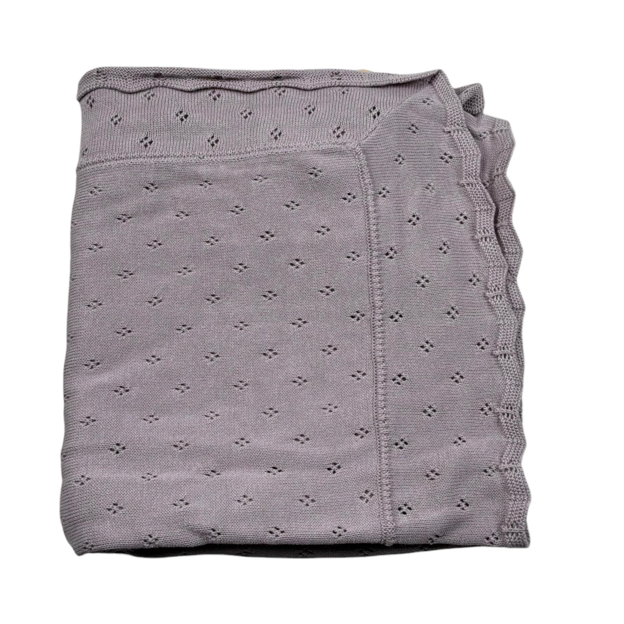 Wedoble Coperta Tinta Unita con Ricami per Neonata V2505306A LILLA WEDOBLE 