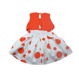 Y-Clu Abito Bicolore con Fantasia Pois per Bambina YB19524 BIANCO/ARANCIONE Y-CLU 