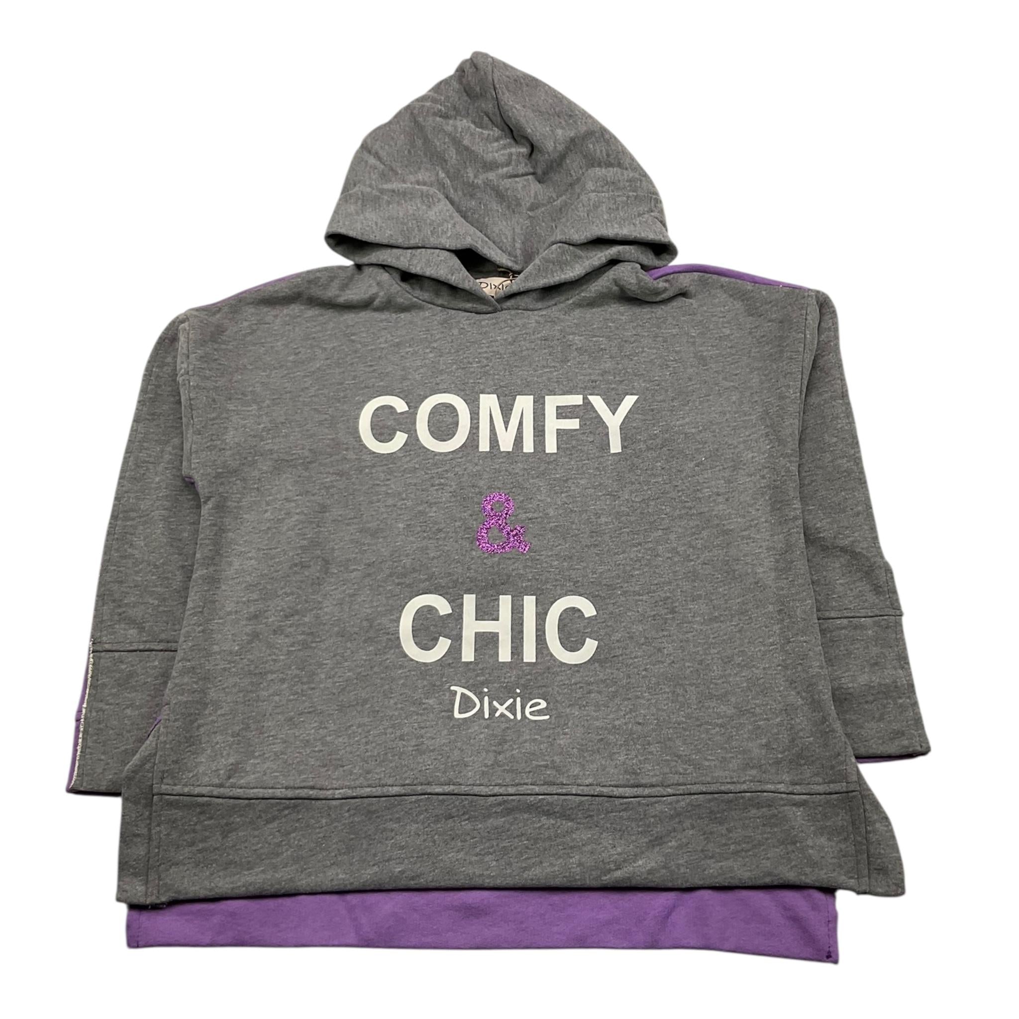 DIXIE felpa bicolore con cappuccio Grigio per Bambina LM19040G34 GRIGIO DIXIE 